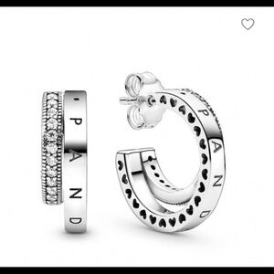 - Pandora Pave Double Hoop Earrings